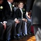 Nathan looking suitably happy for his dad on his big day